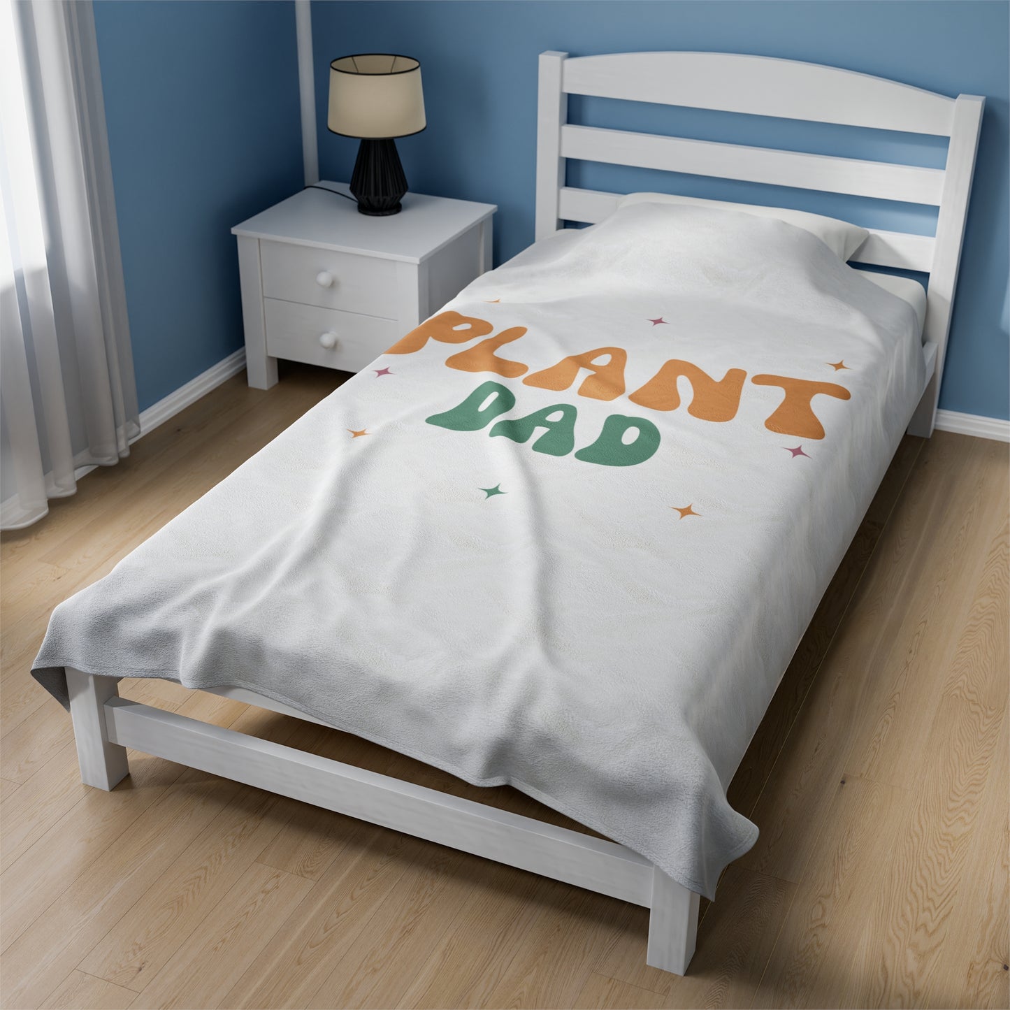 Plant Dad Velveteen Plush Blanket