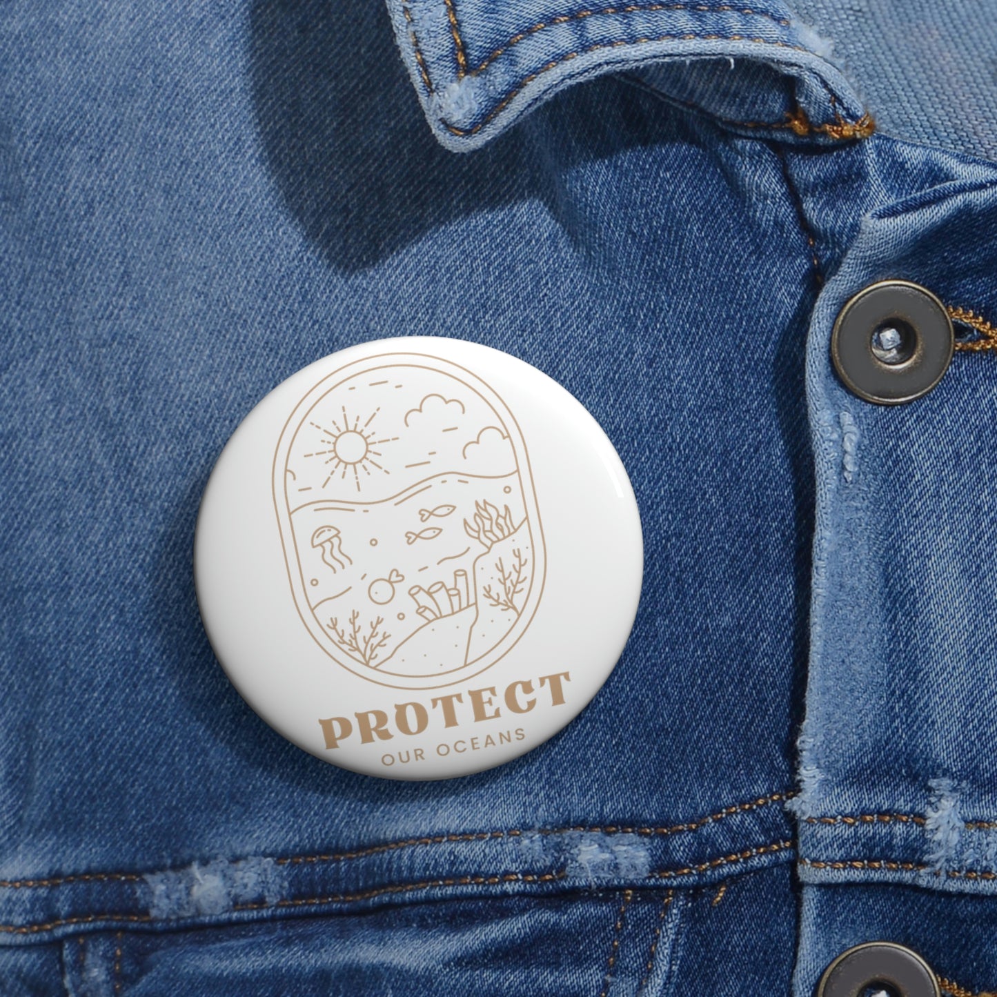 Protect Our Oceans Pin Buttons