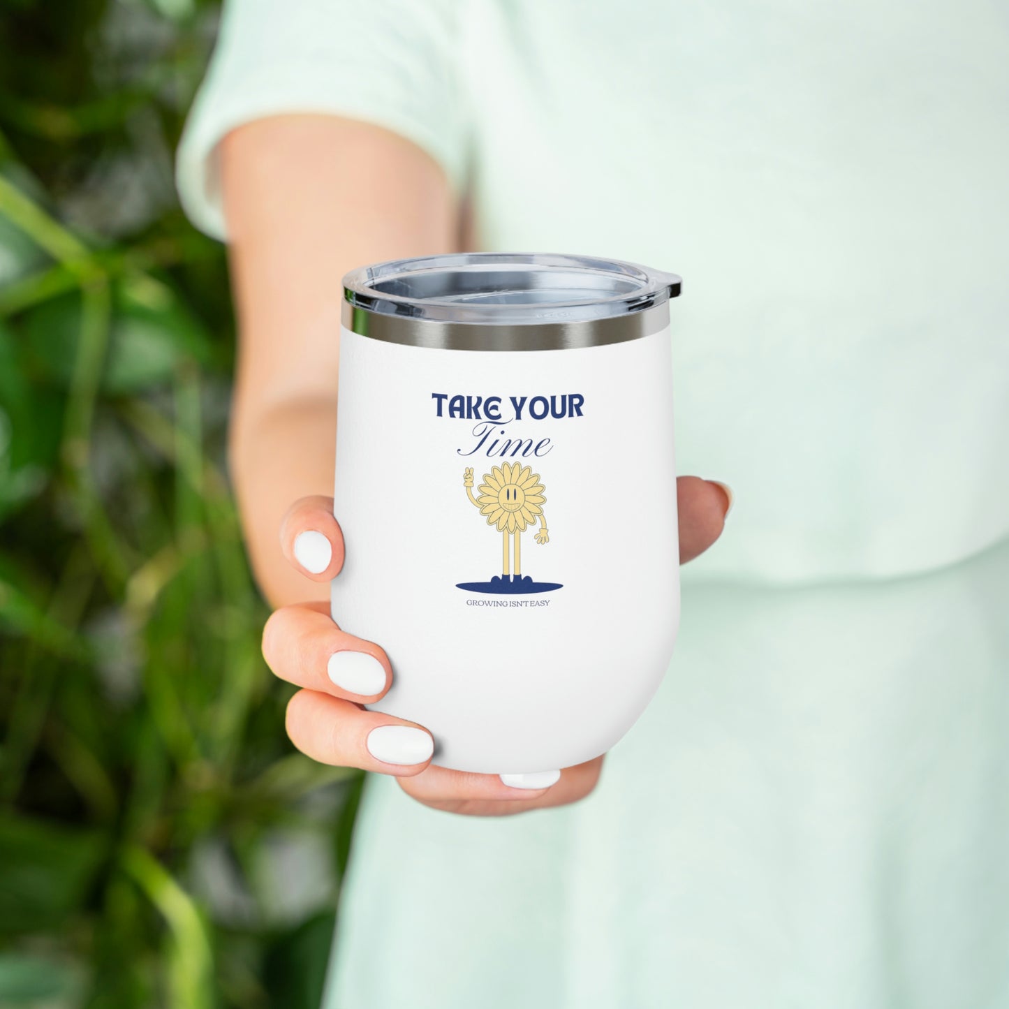 Growing Isn't Easy Insulated Wine Tumbler