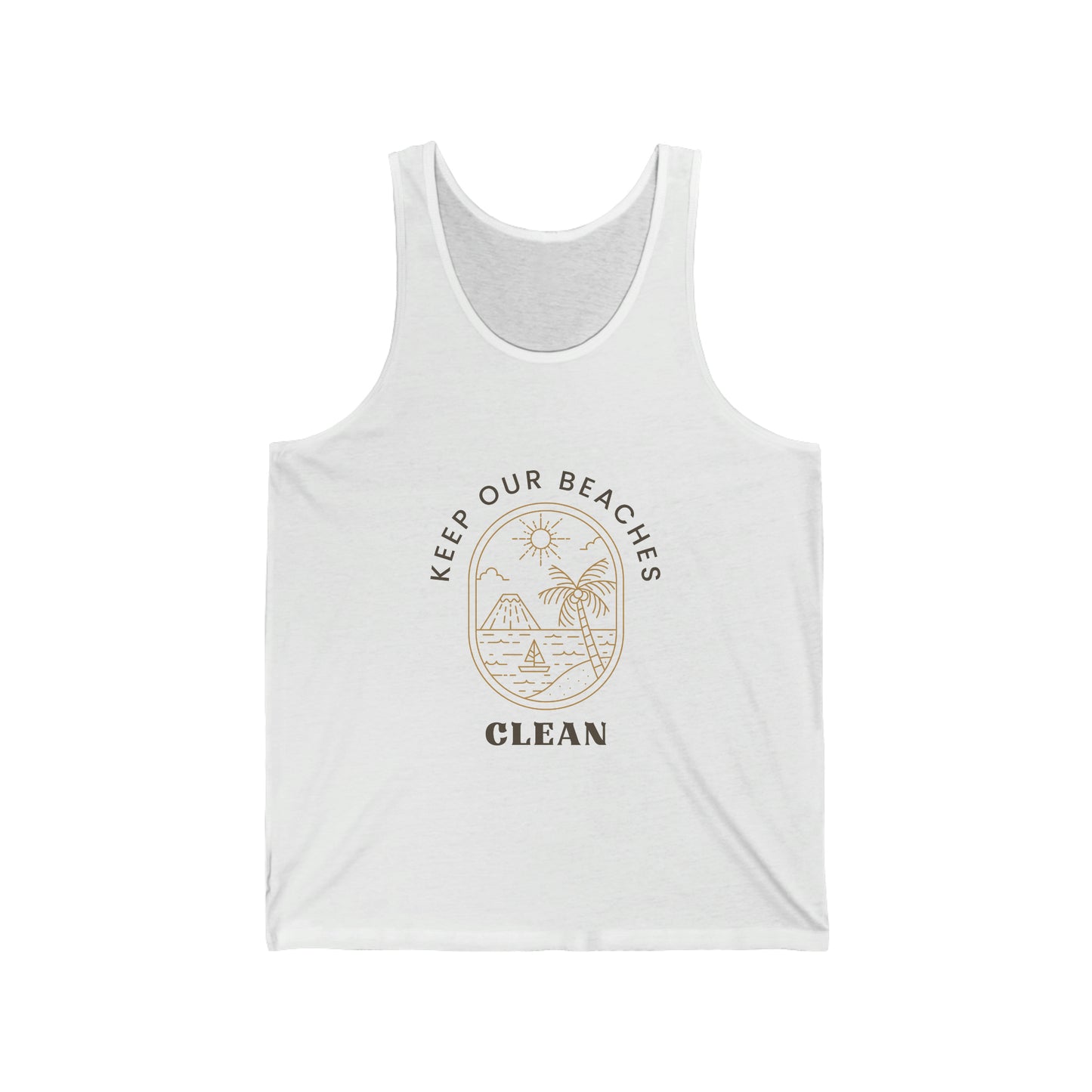 Clean Beaches Unisex Jersey Tank