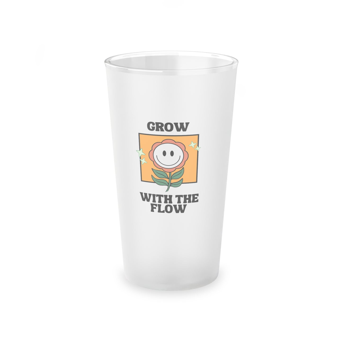 Flow Frosted Pint Glass