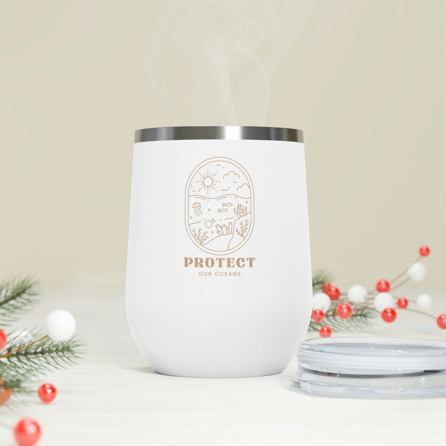 Protect Our Oceans Insulated Wine Tumbler