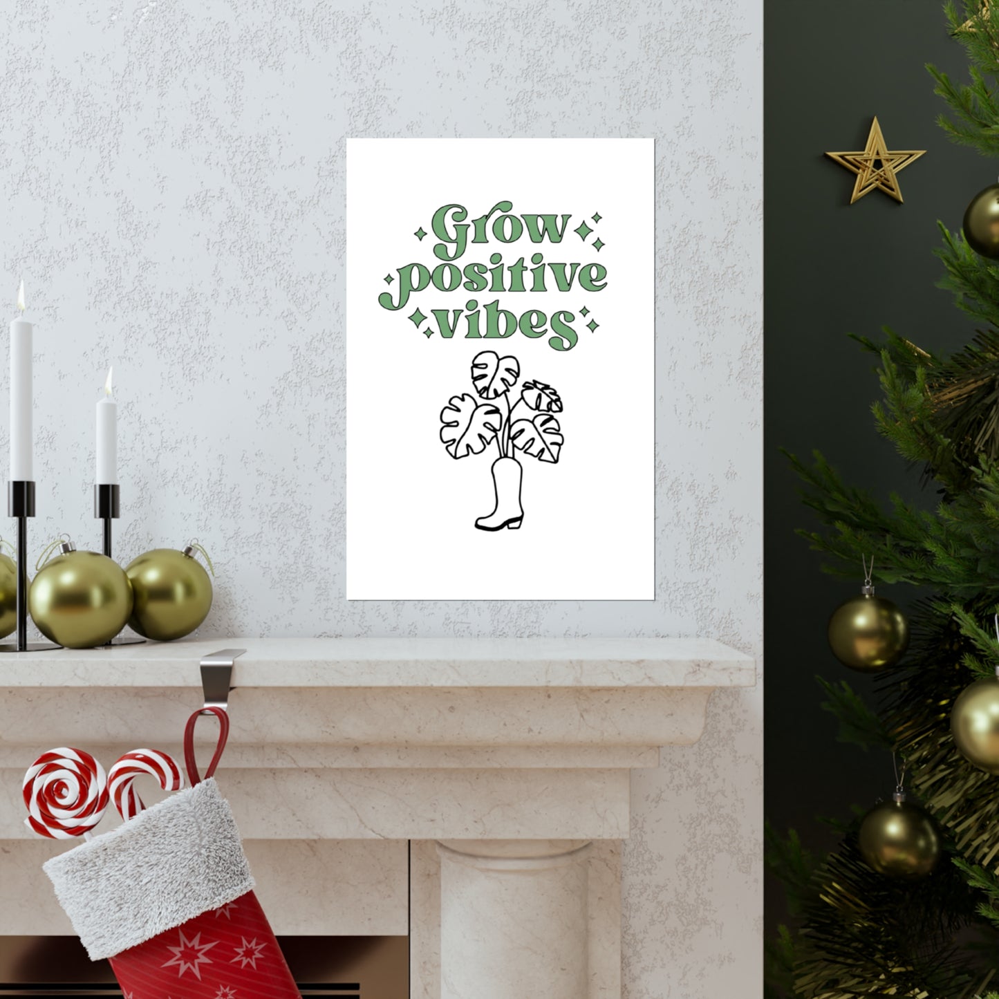 Grow Positive Matte Vertical Posters