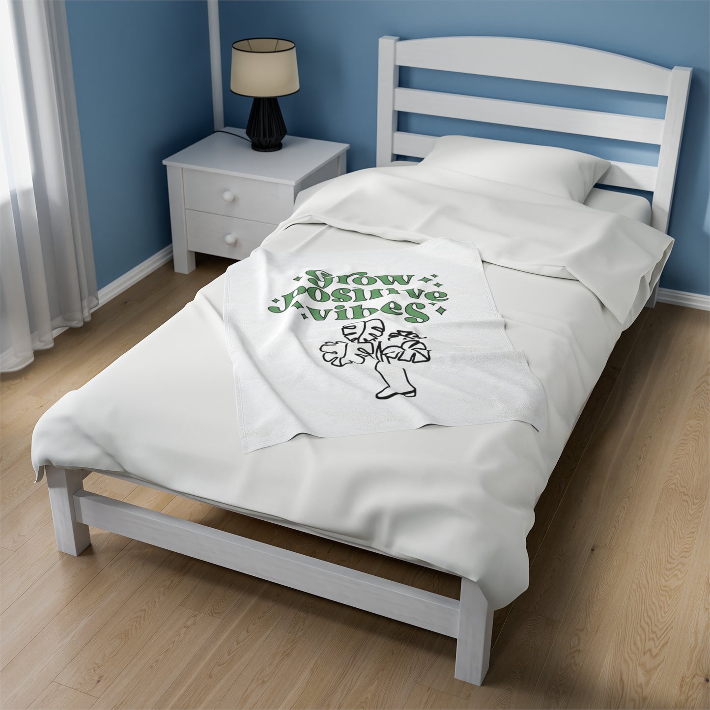 Grow Positive Velveteen Plush Blanket