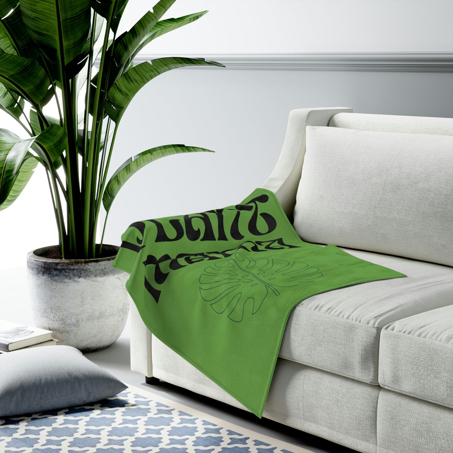 Plant Mama Velveteen Plush Blanket