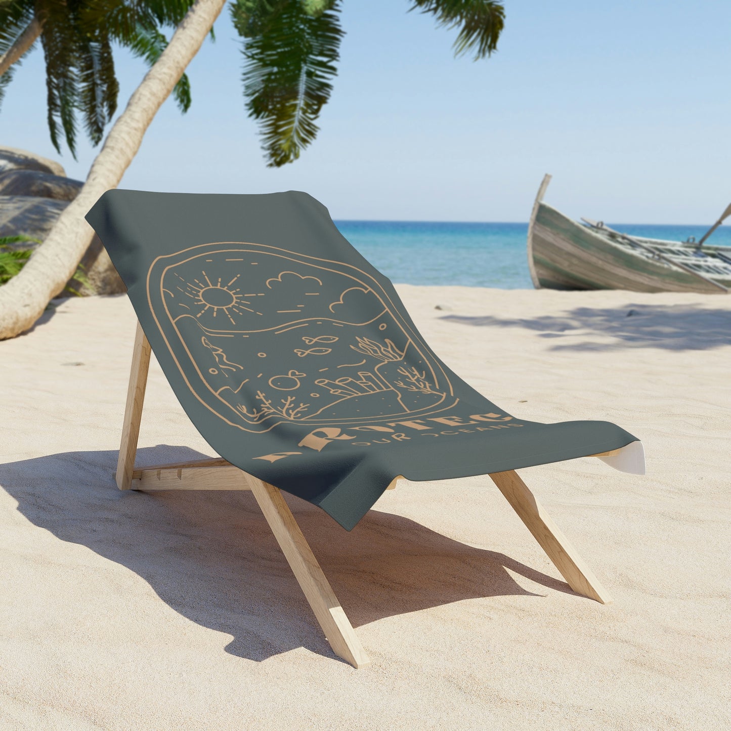 Protect Our Oceans Beach Towel