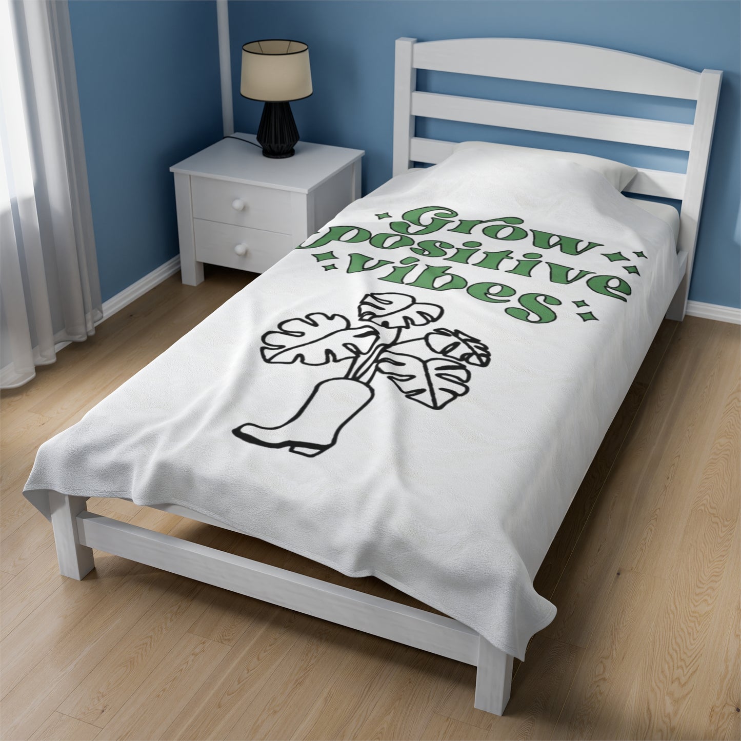 Grow Positive Velveteen Plush Blanket