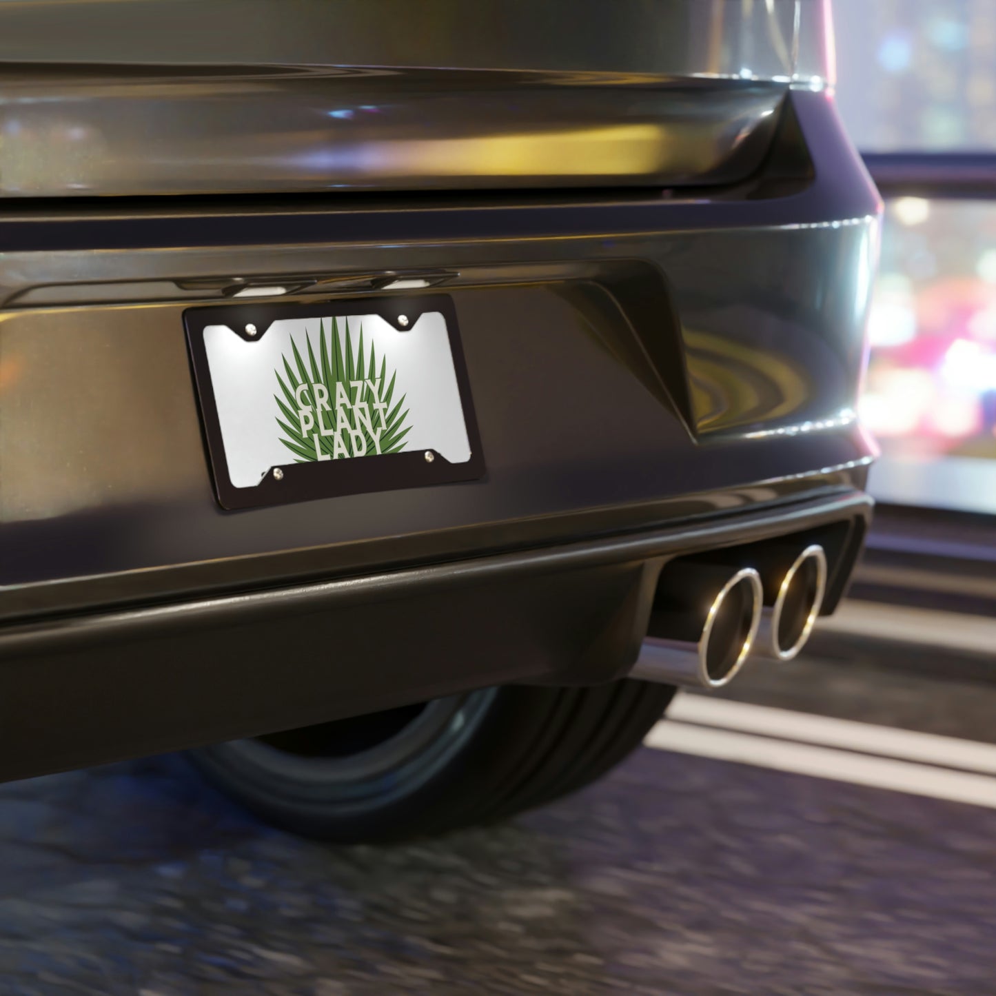 Crazy Plant Lady Vanity Plate