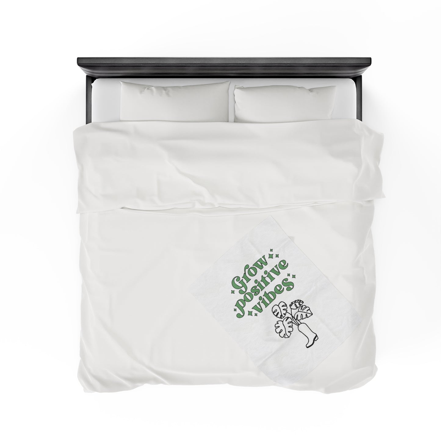 Grow Positive Velveteen Plush Blanket
