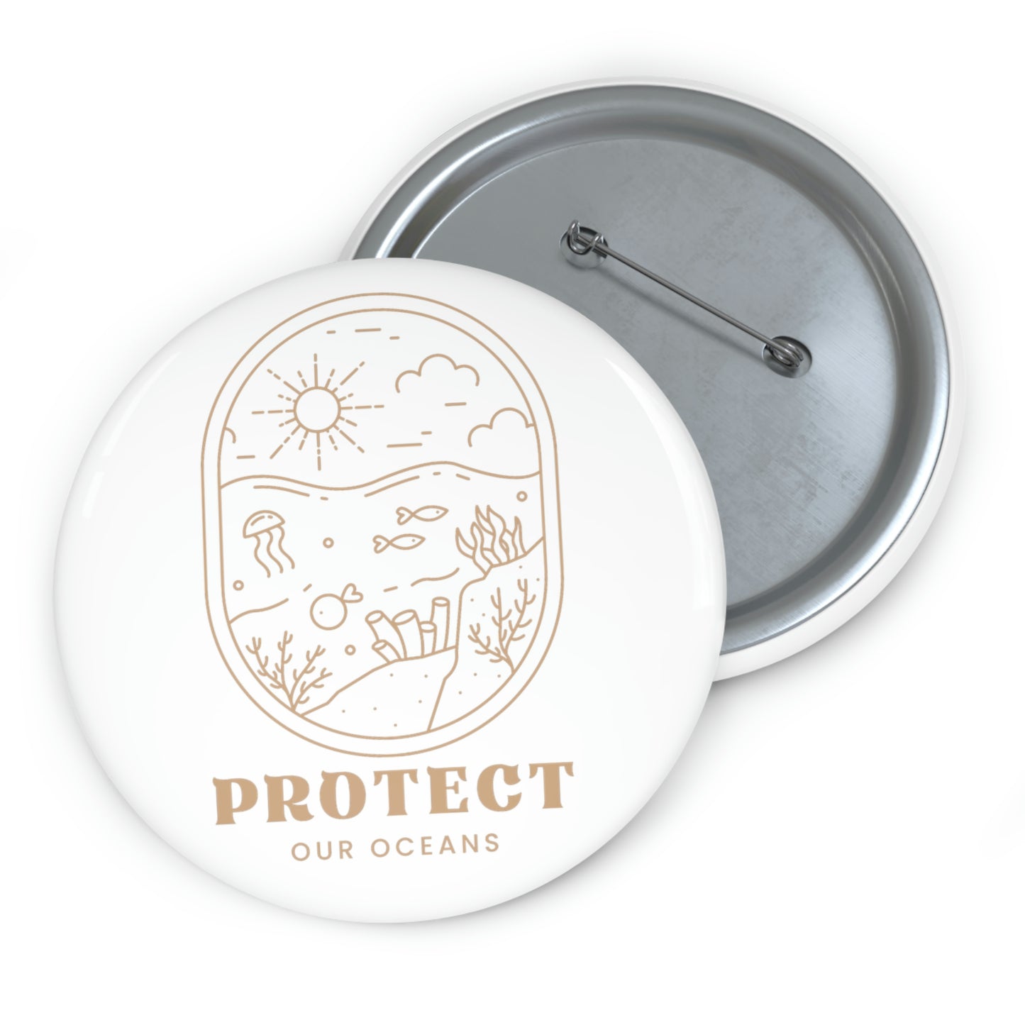 Protect Our Oceans Pin Buttons