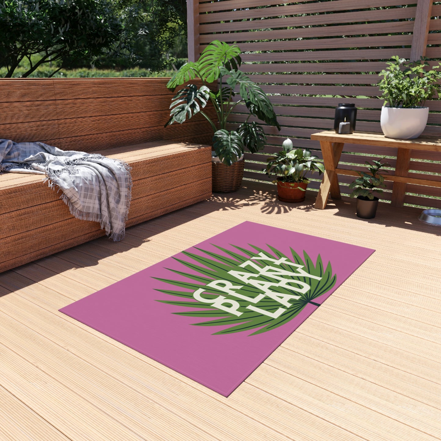 Crazy Plant Lady Outdoor Rug