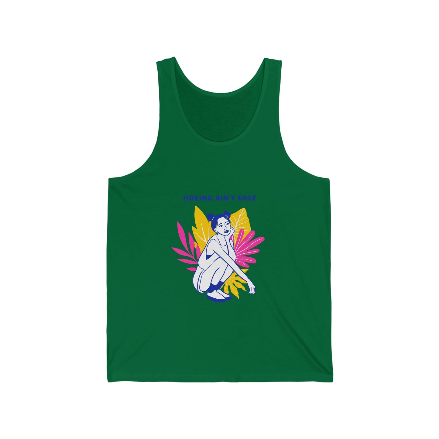 Hoeing Ain't Easy Unisex Jersey Tank