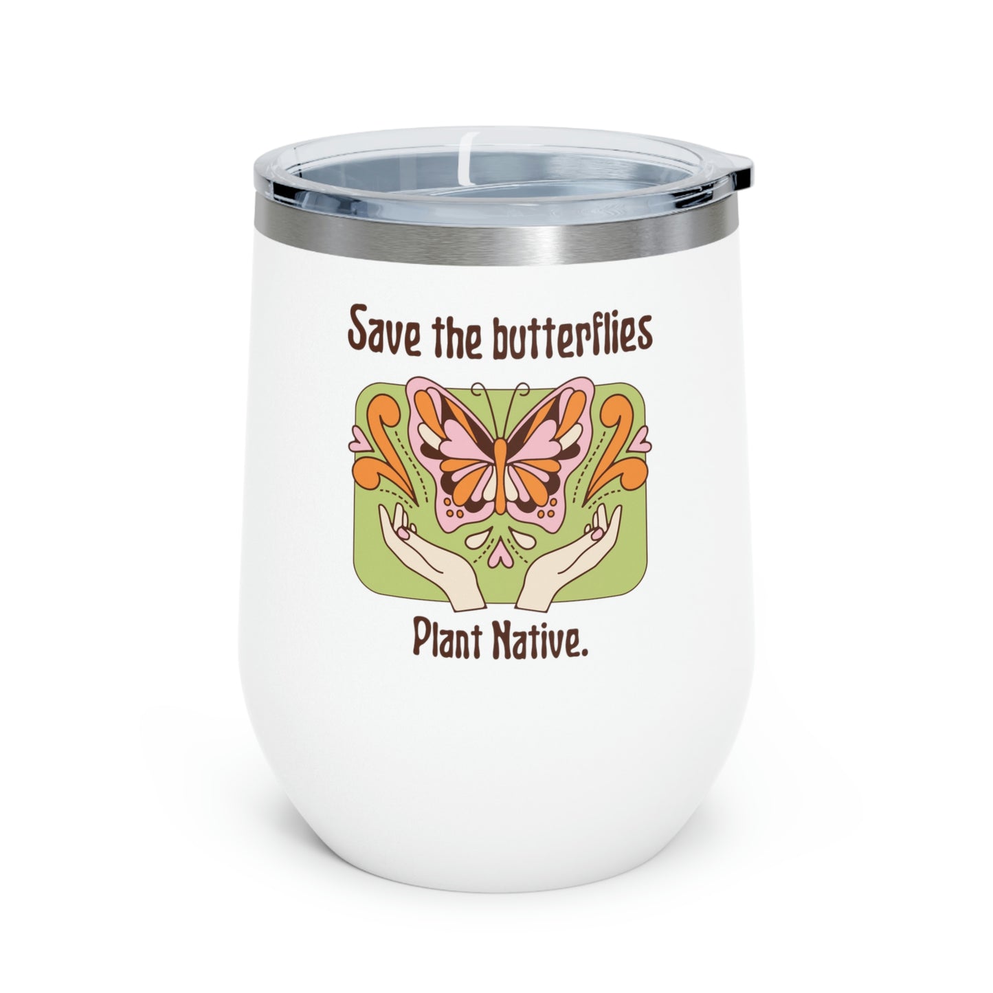 Plant Native Insulated Wine Tumbler