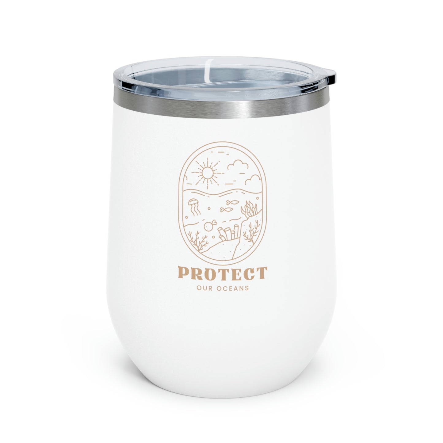Protect Our Oceans Insulated Wine Tumbler