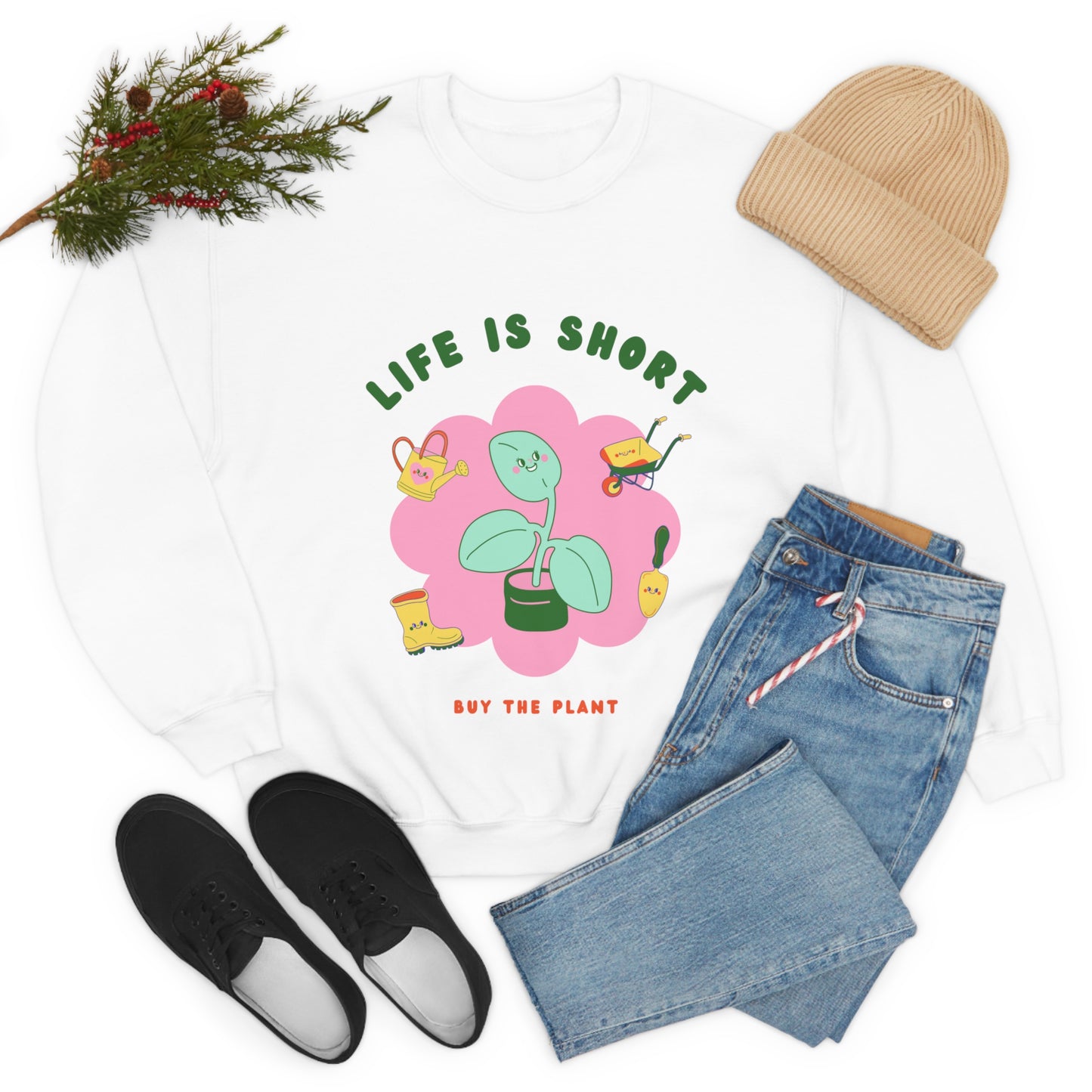 Life Is Short Unisex Crewneck