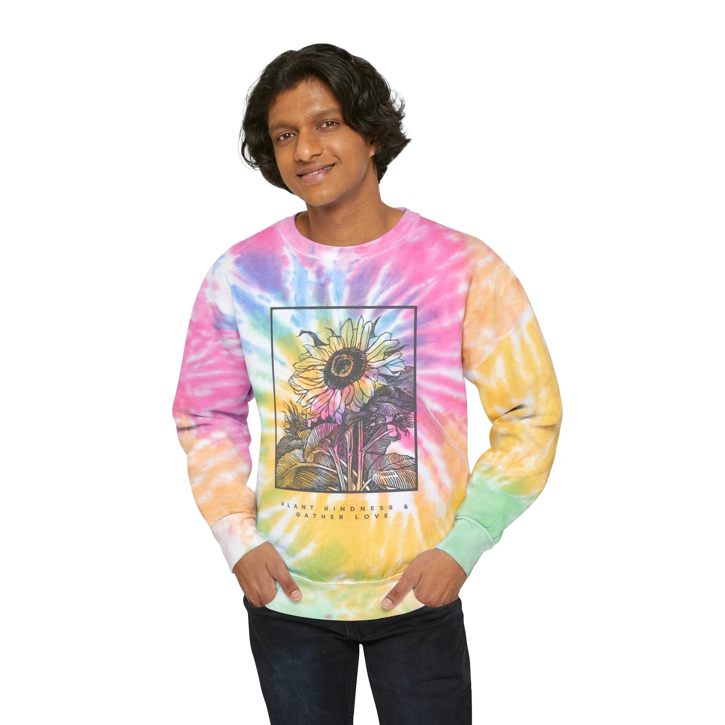 Plant Kindness Unisex Tie-Dye Crewneck