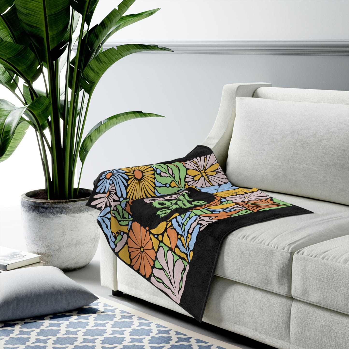 Get Outside Velveteen Plush Blanket