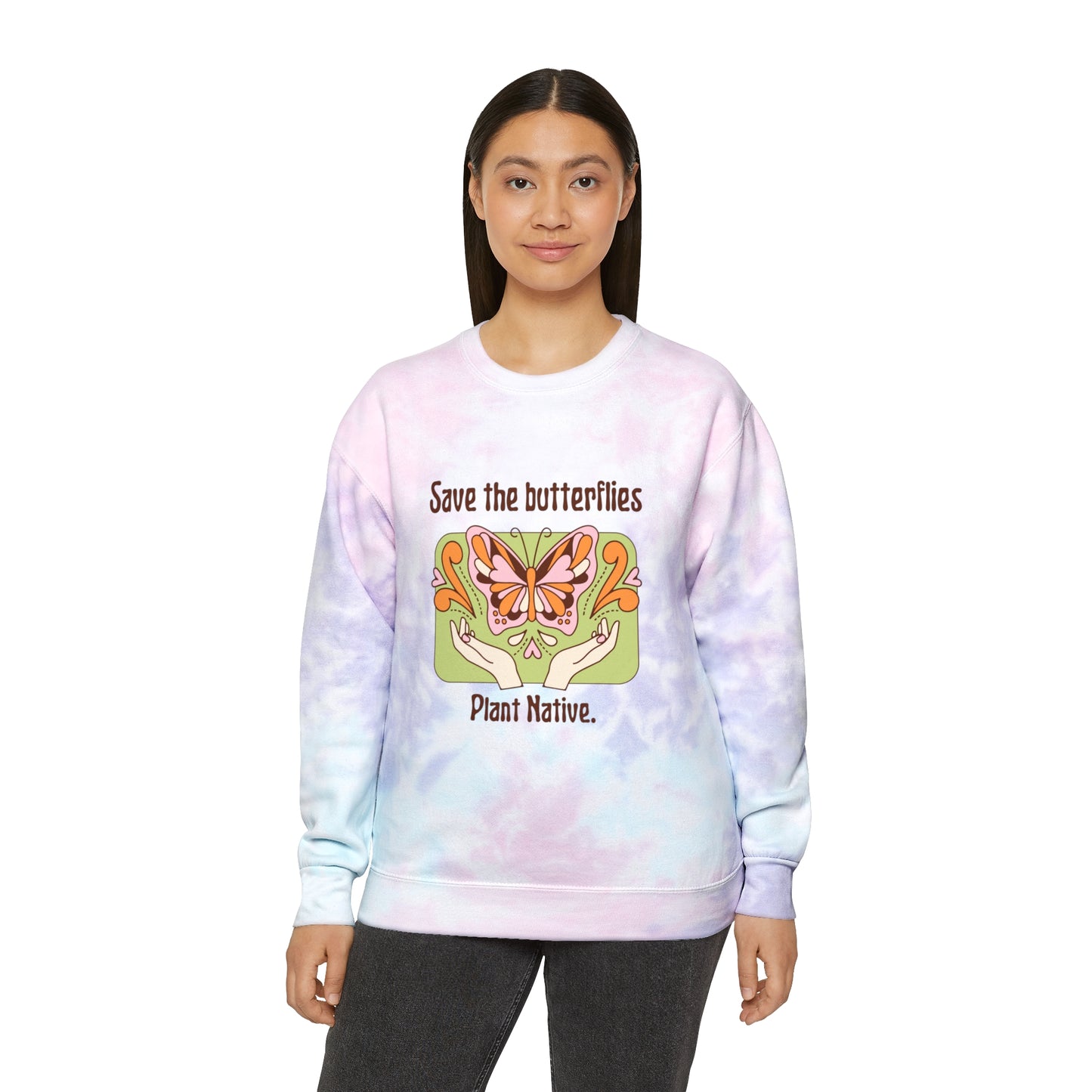 Plant Native Tie-Dye Crewneck