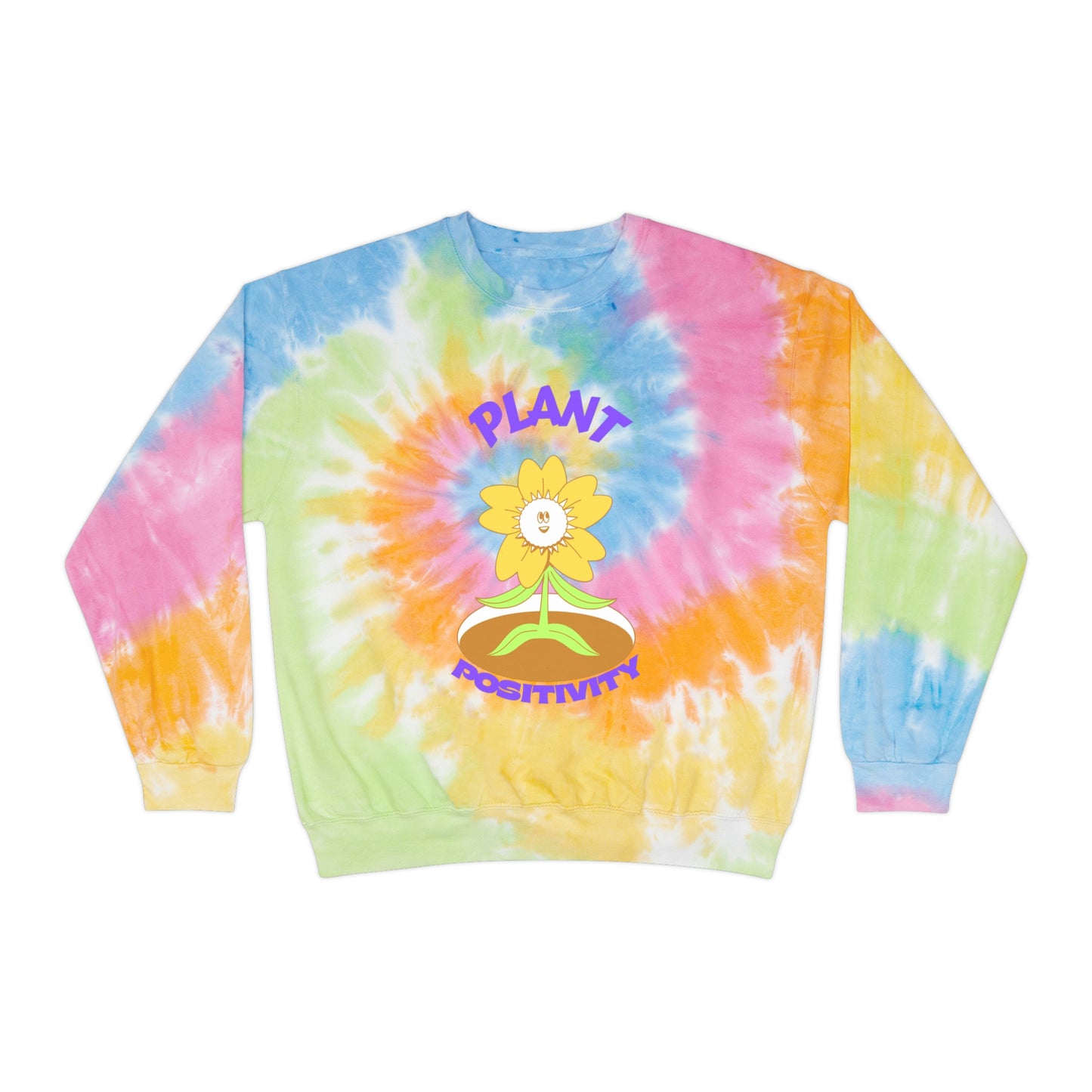 Plant Positivity Unisex Tie-Dye Crewneck
