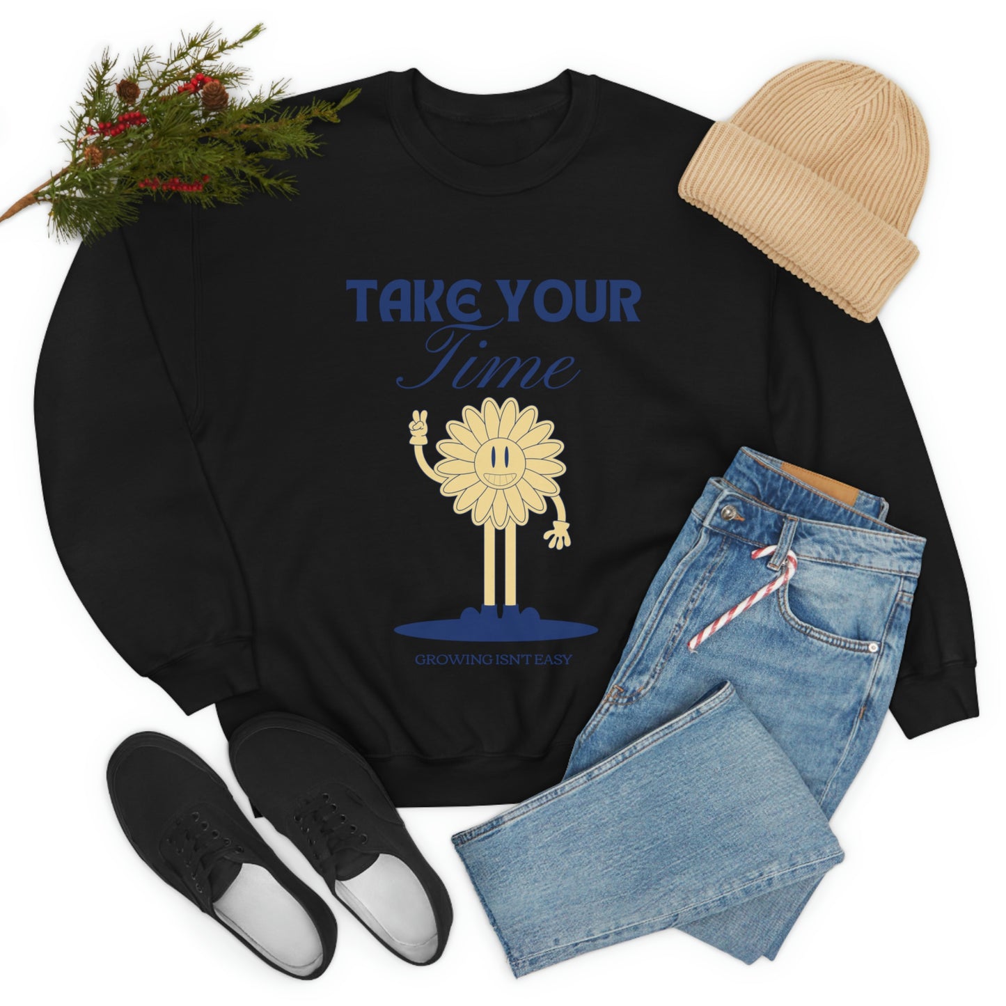 Growing Isn't Easy Unisex Crewneck