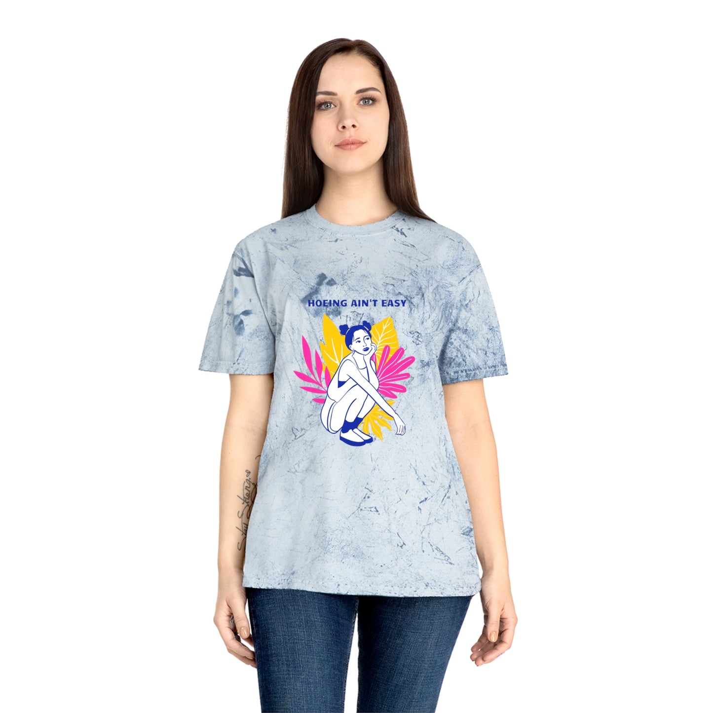 Hoeing Ain't Easy Unisex Color Blast T-Shirt