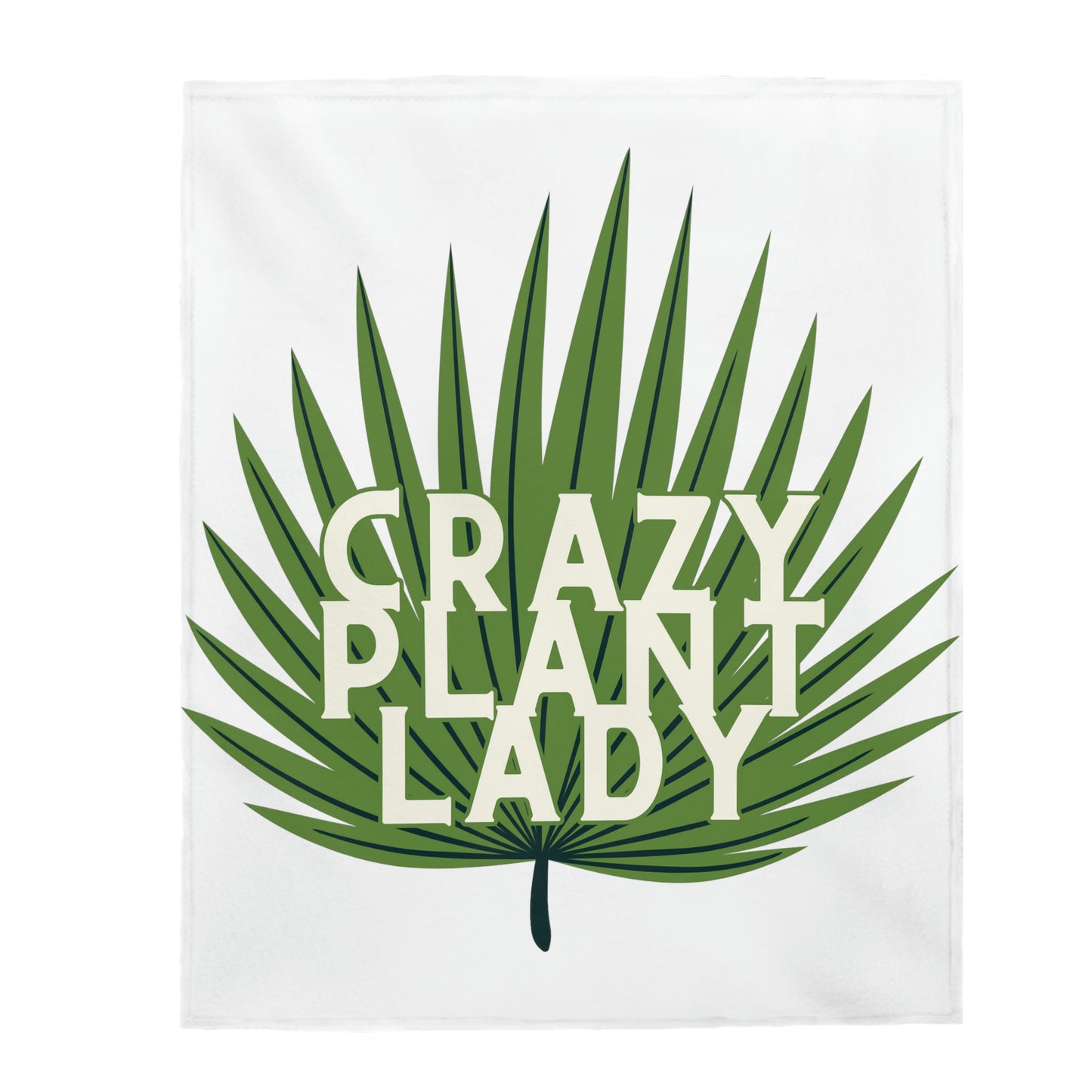 Crazy Plant Lady Velveteen Plush Blanket
