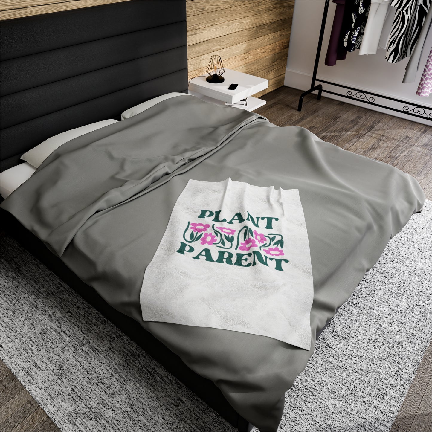 Plant Parent Velveteen Plush Blanket