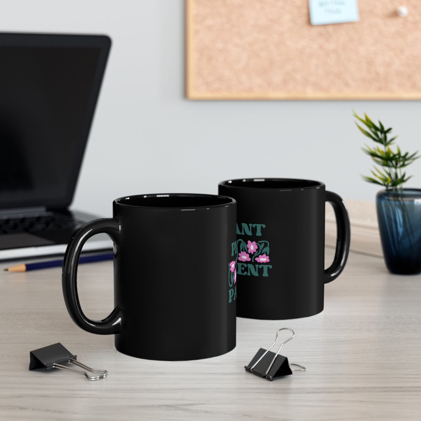 Plant Parent Black Mug
