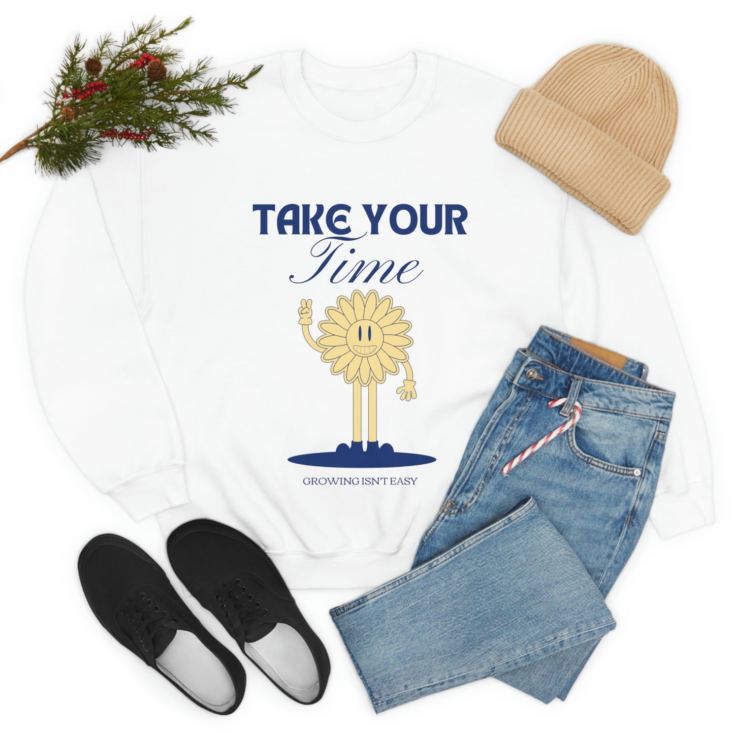 Growing Isn't Easy Unisex Crewneck