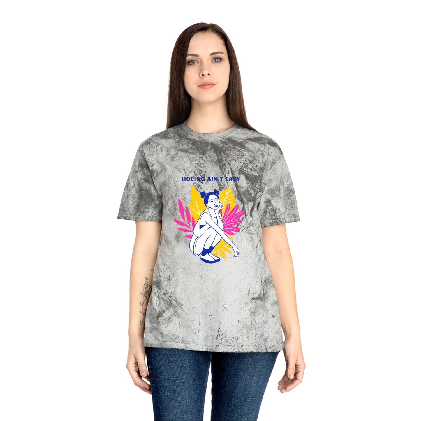 Hoeing Ain't Easy Unisex Color Blast T-Shirt