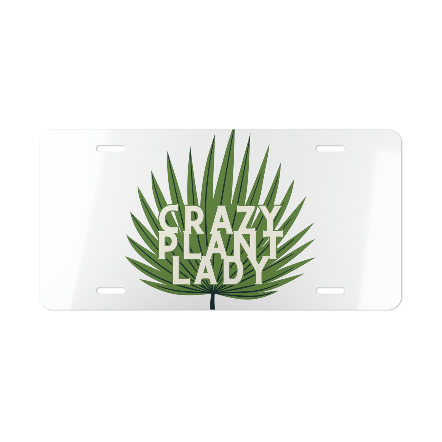 Crazy Plant Lady Vanity Plate