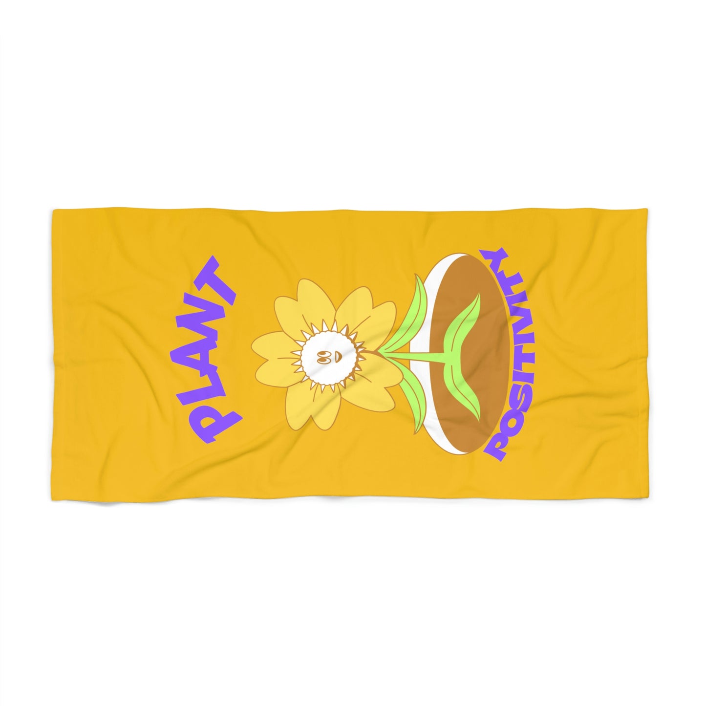 Plant Positivity Beach Towel