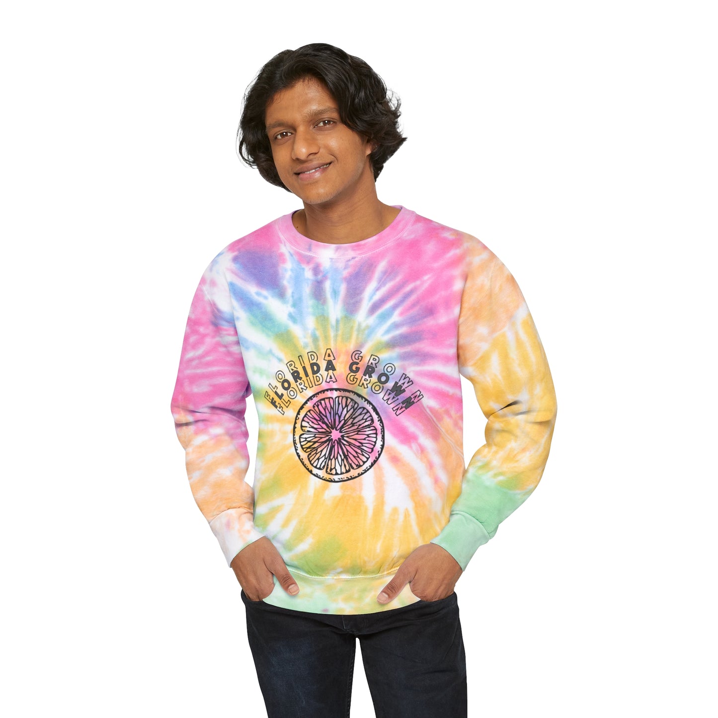 Florida Grown Unisex Tie-Dye Crewneck