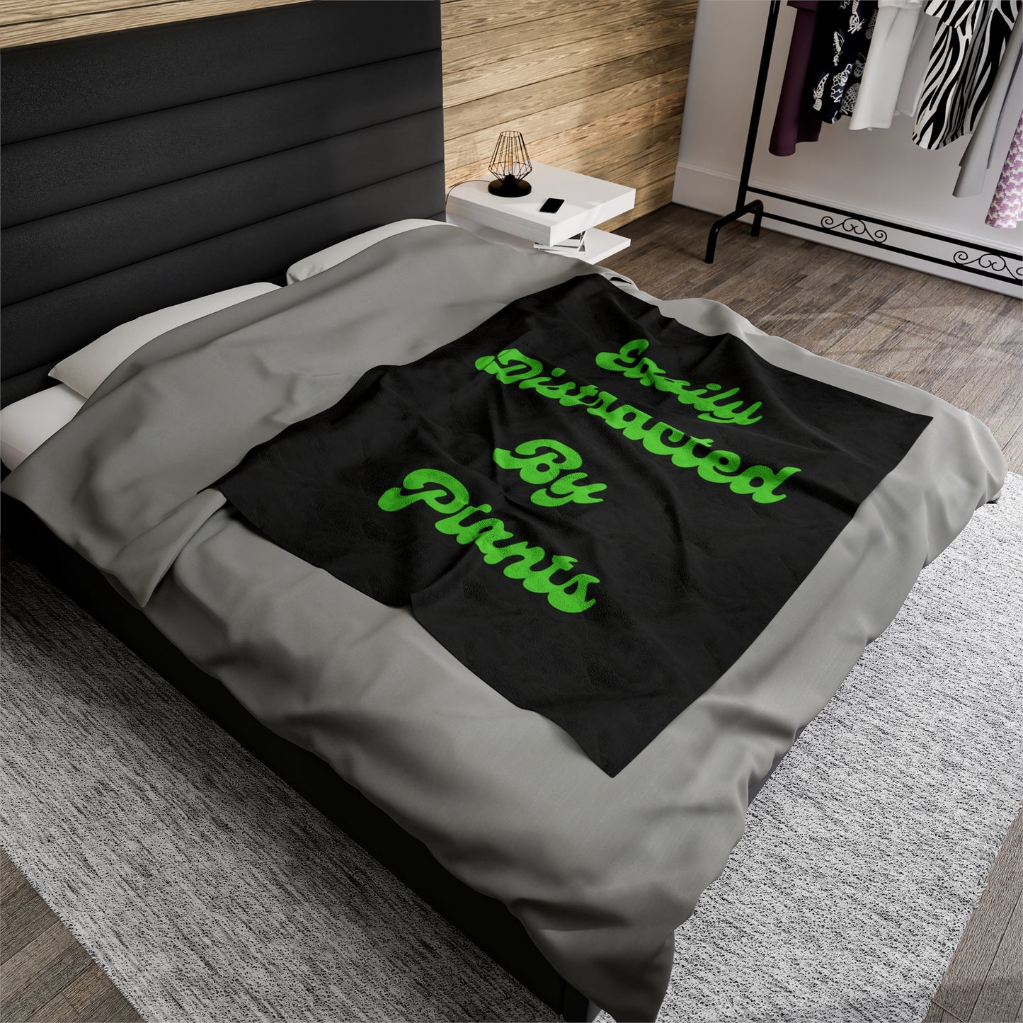 Distracted Velveteen Plush Blanket