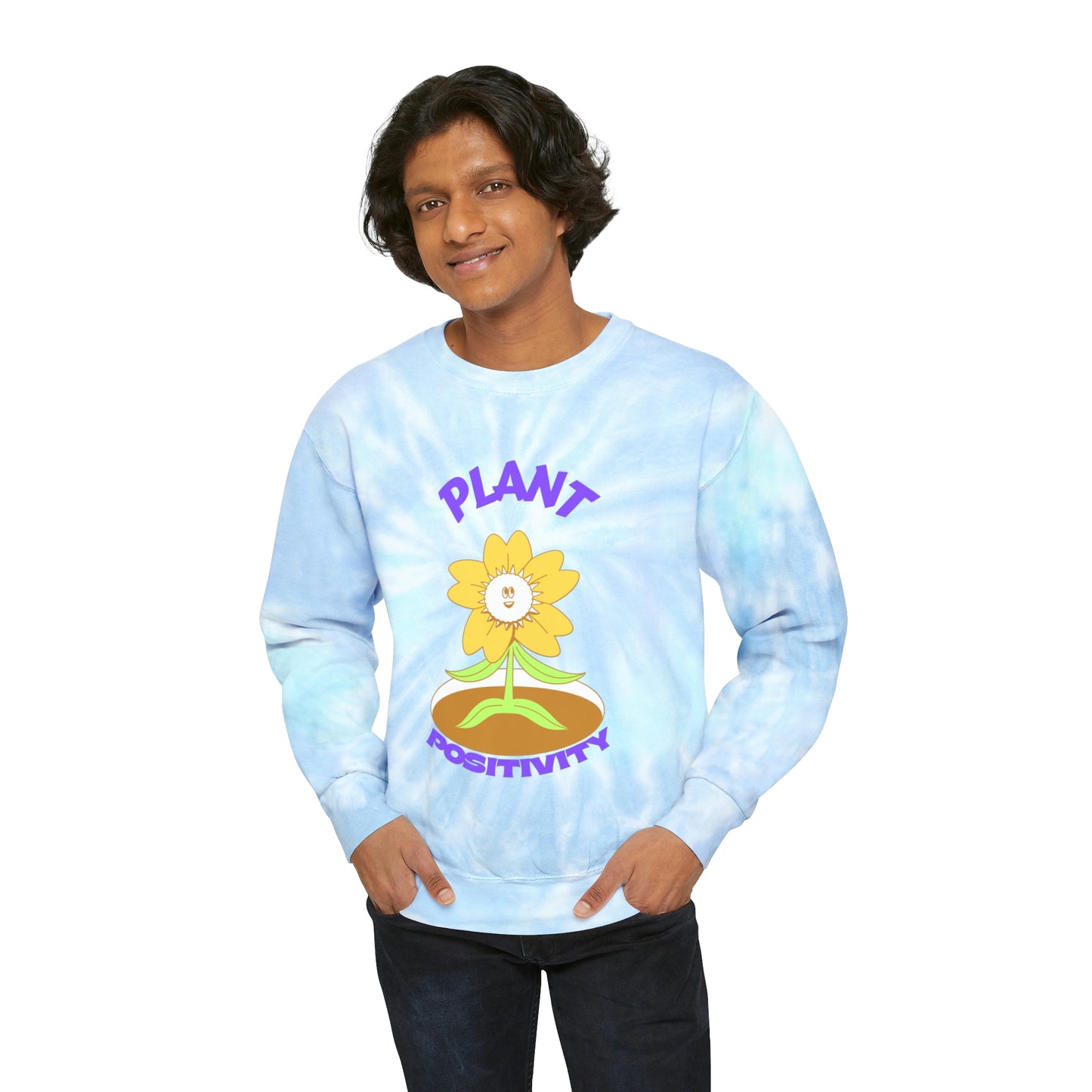 Plant Positivity Unisex Tie-Dye Crewneck
