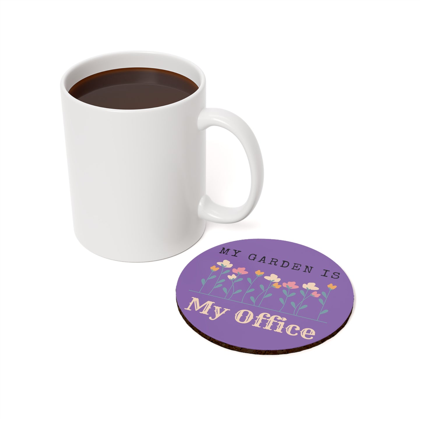 My Office Cork Back Coaster
