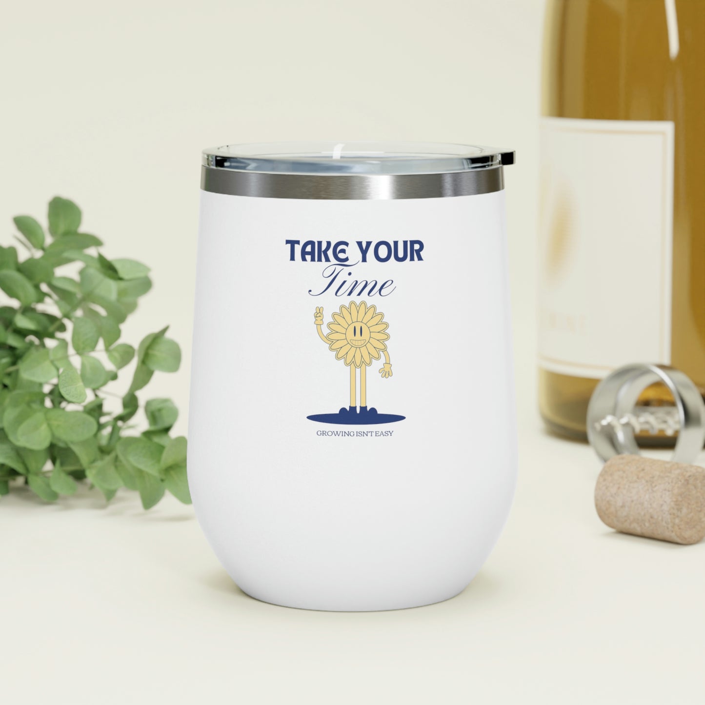 Growing Isn't Easy Insulated Wine Tumbler