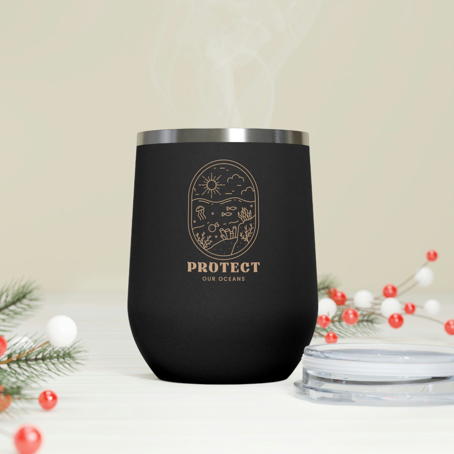 Protect Our Oceans Insulated Wine Tumbler