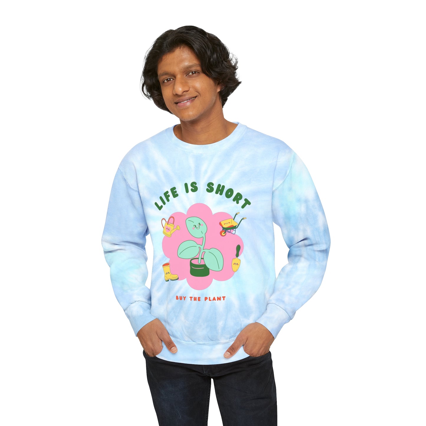 Life Is Short Tie-Dye Crewneck