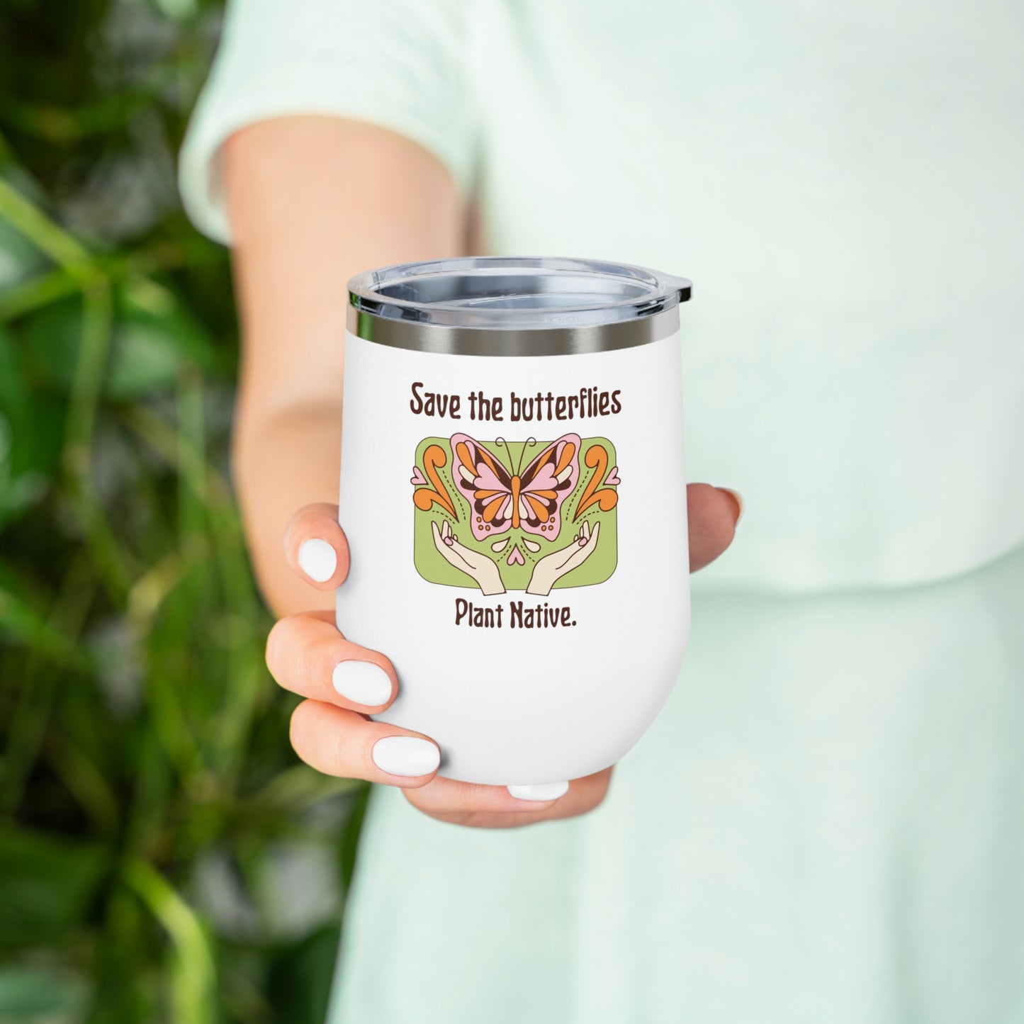 Plant Native Insulated Wine Tumbler