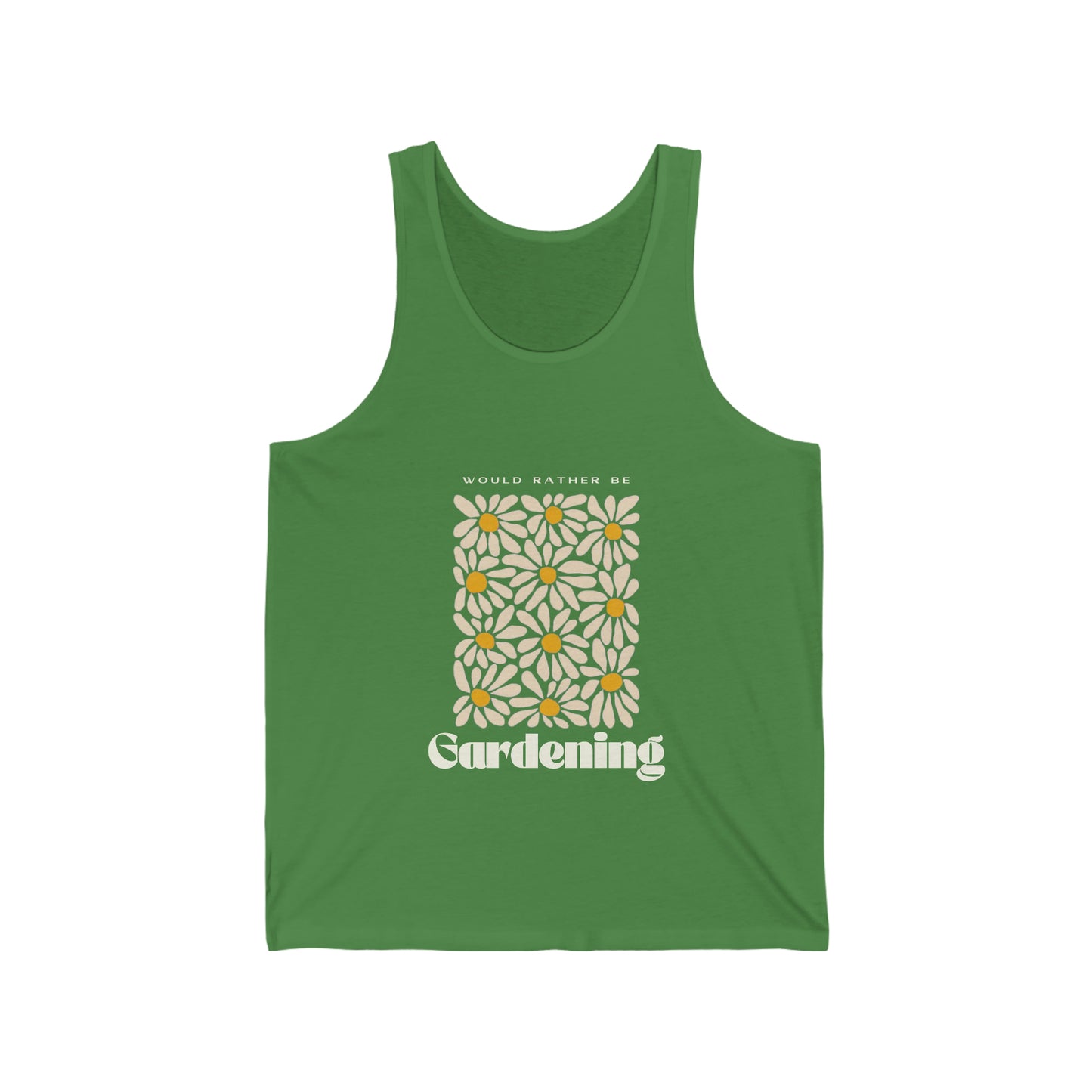 Would Rather Be Gardening Unisex Jersey Tank