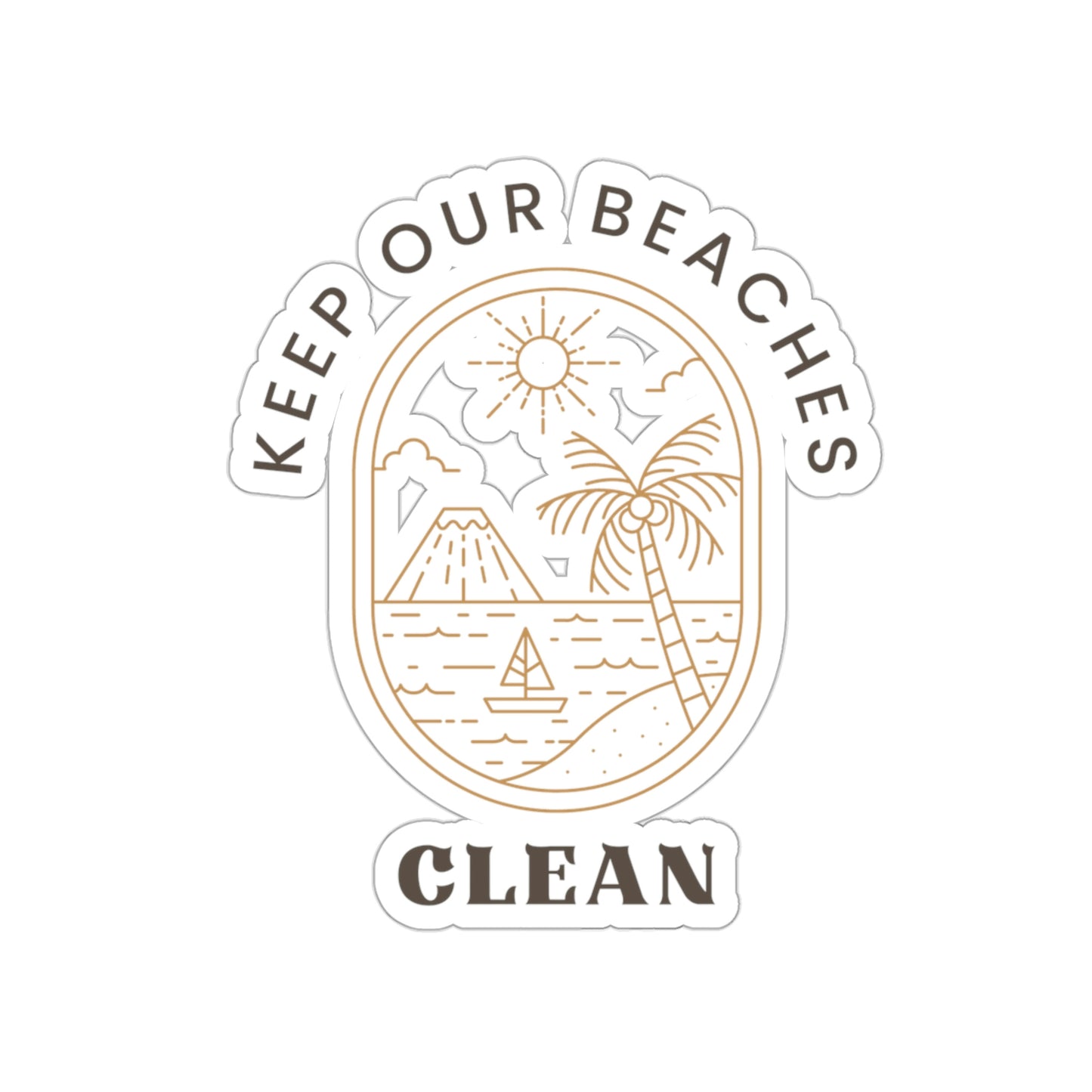 Clean Beaches Stickers