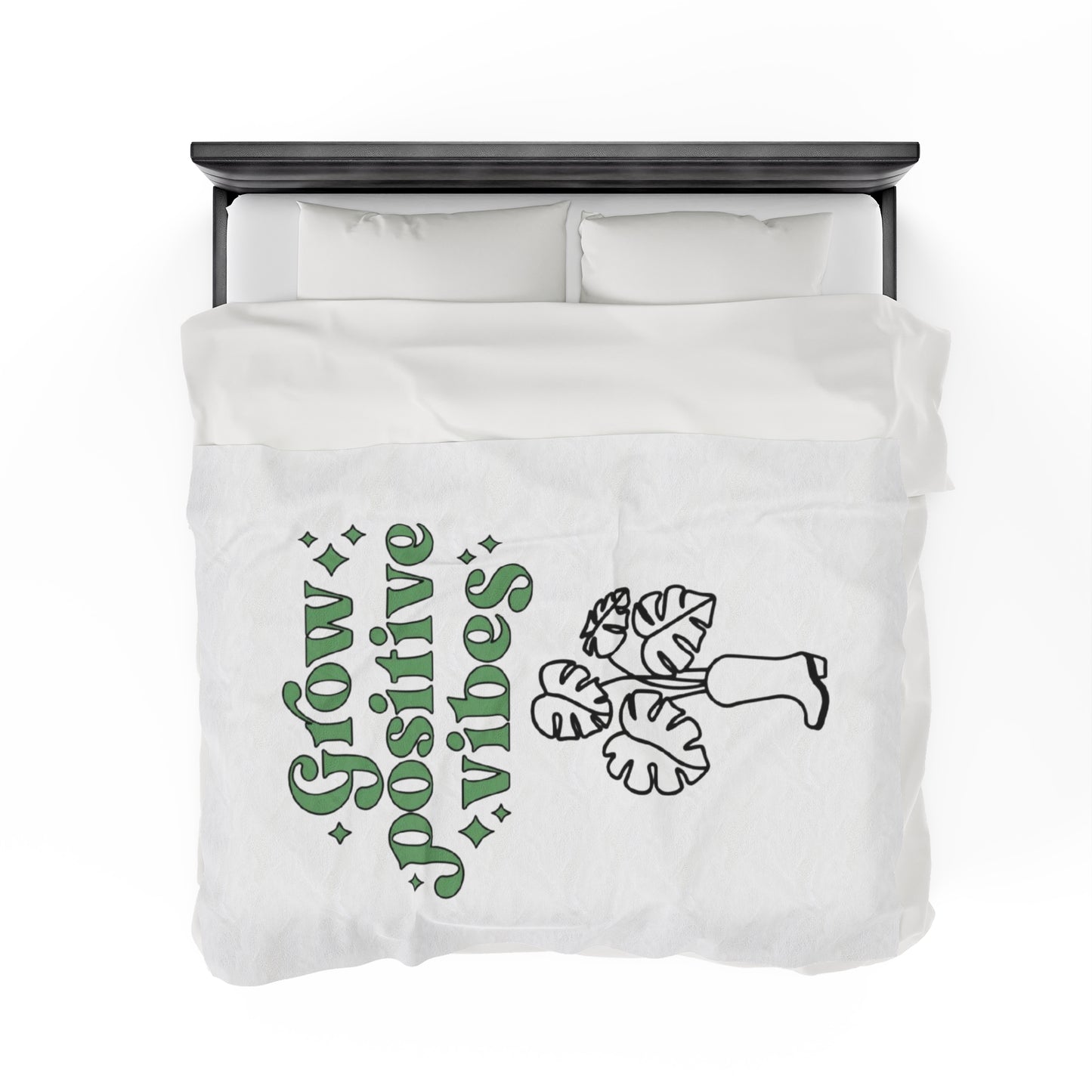 Grow Positive Velveteen Plush Blanket
