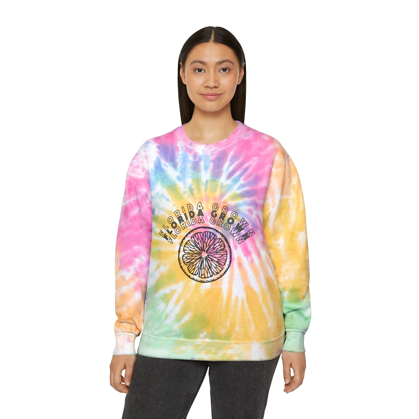 Florida Grown Unisex Tie-Dye Crewneck
