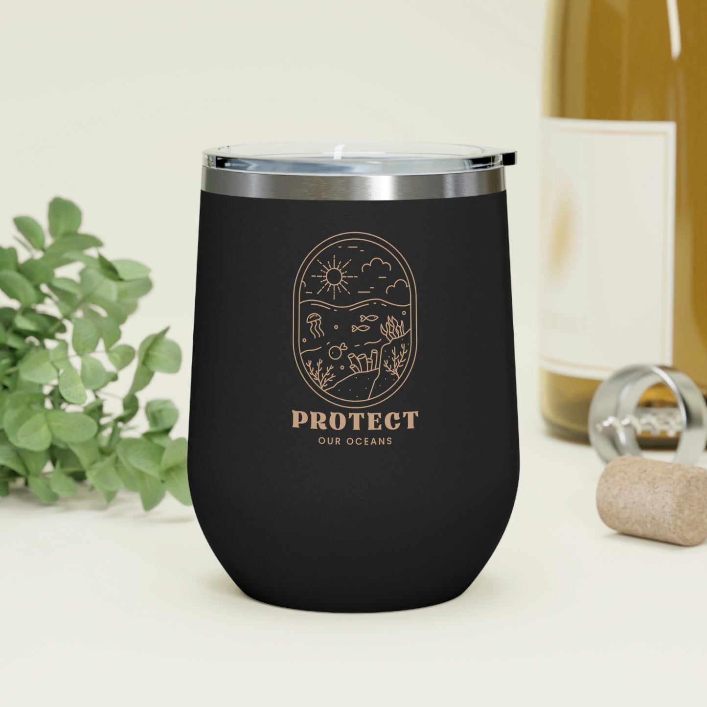 Protect Our Oceans Insulated Wine Tumbler