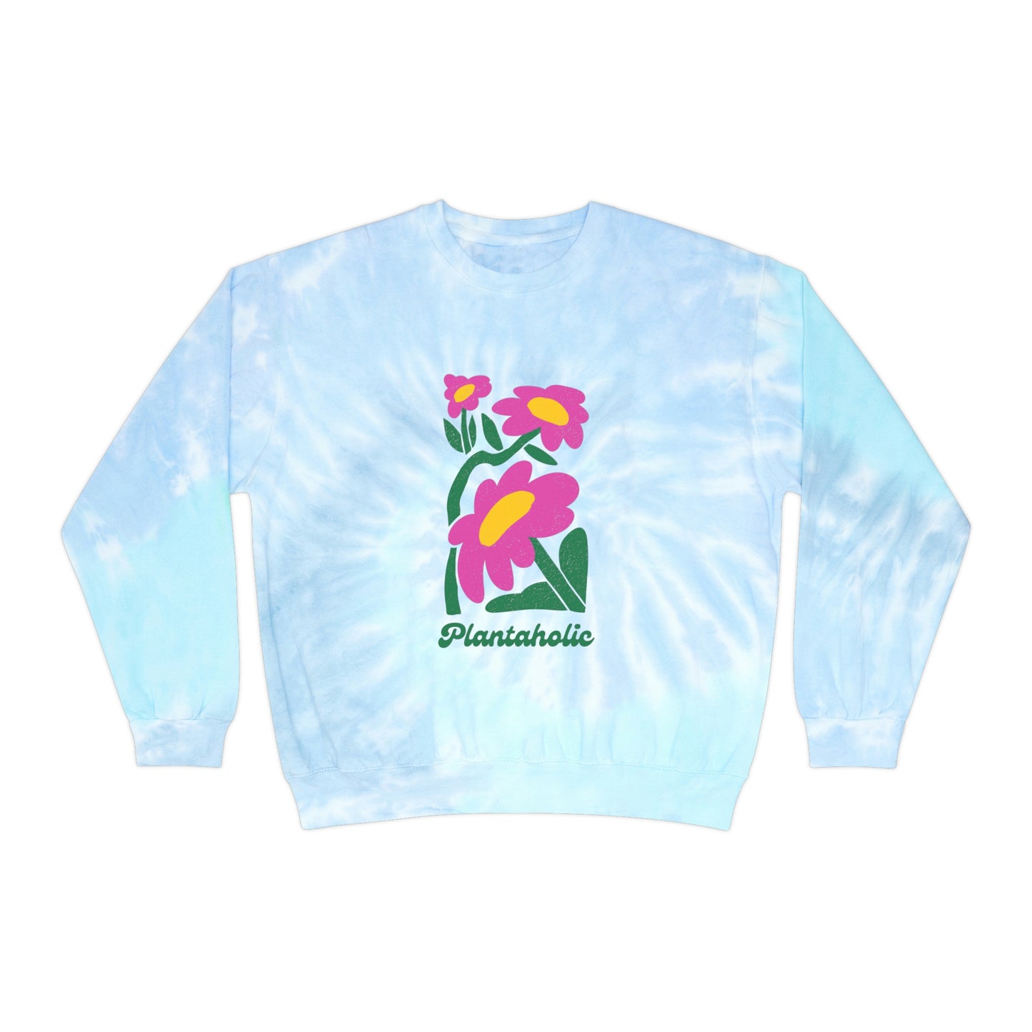 Plantaholic Unisex Tie-Dye Crewneck