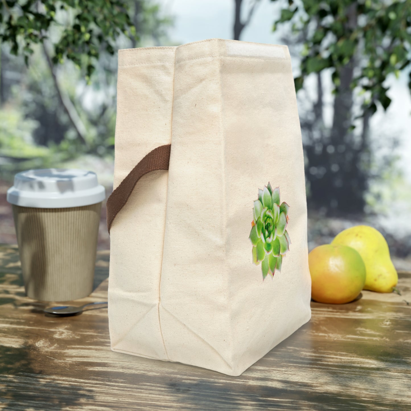 Echeveria Canvas Lunch Bag
