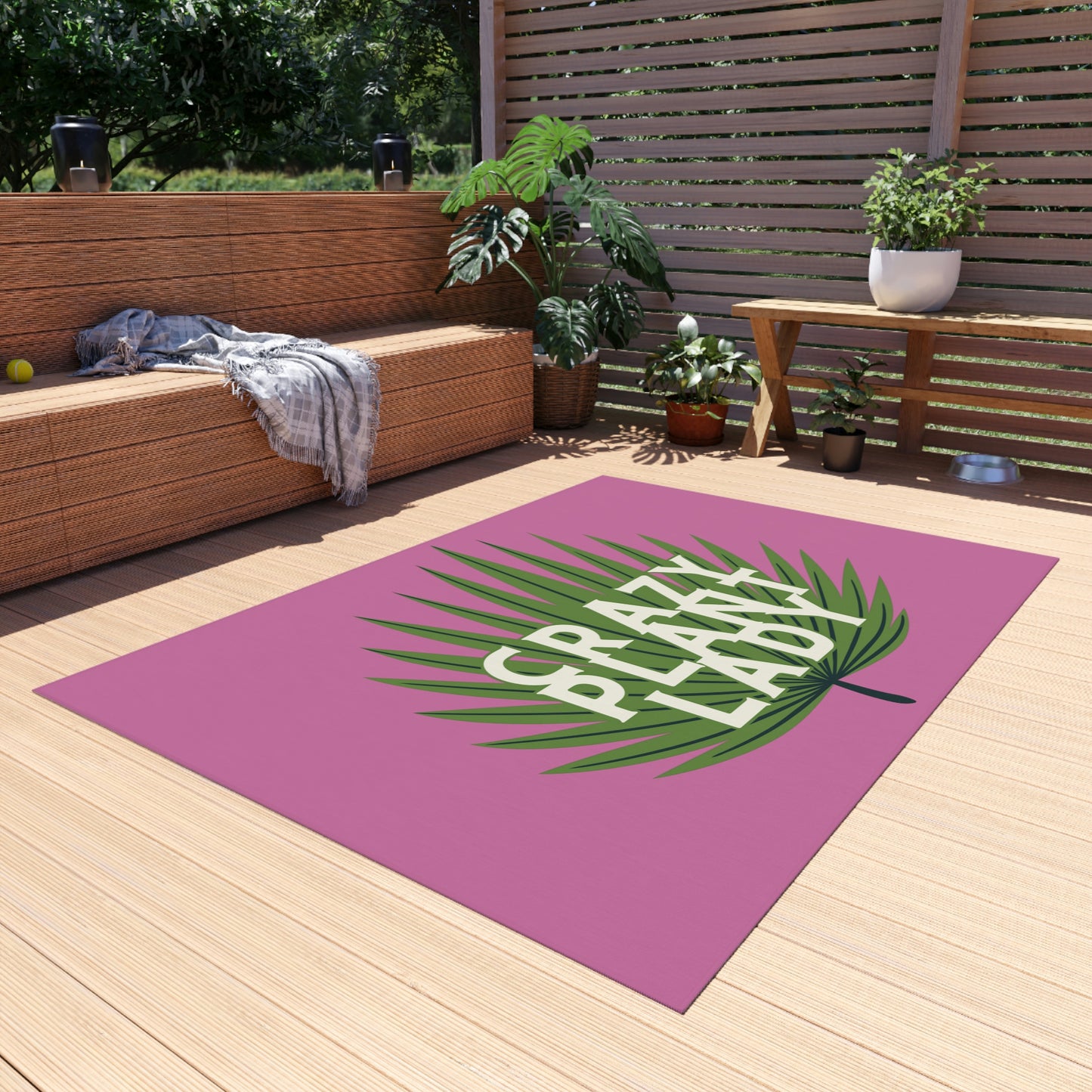 Crazy Plant Lady Outdoor Rug