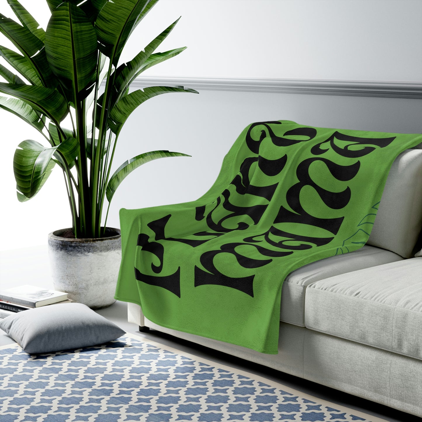 Plant Mama Velveteen Plush Blanket