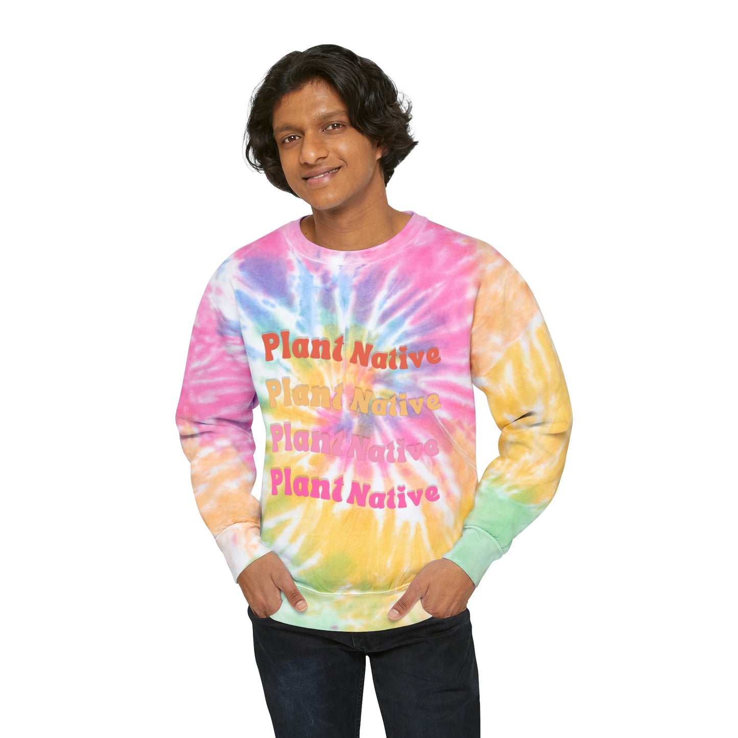 Plant Native Unisex Tie-Dye Crewneck